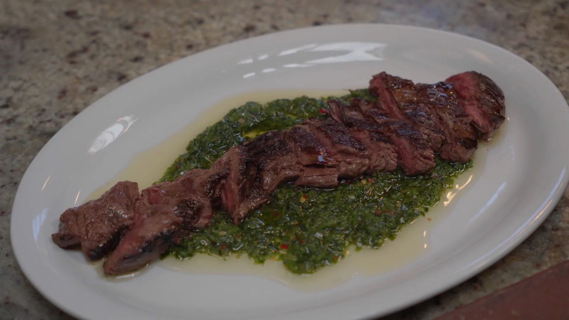 Steak with chimichurri